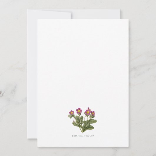 Scottish Primrose Invitation Kaart (Achterkant)