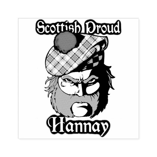 Scottish Proud Clan Hannay Art Rubberstempel (Afrduk)