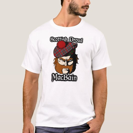 Scottish Proud Clan MacBain Tartan T-shirt (Voorkant)