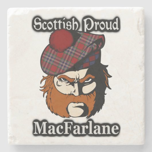 Scottish Proud Clan MacFarlane Tartan Stenen Onderzetter (Voorkant)