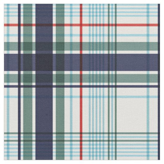 Scottish Pset Large Check Pattern Heldere kleuren Stof (Close Up)