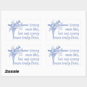 Scottish Quote, Sir William Wallace, distel Rechthoekige Sticker (Vel)