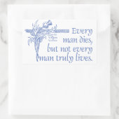 Scottish Quote, Sir William Wallace, distel Rechthoekige Sticker (Tas)