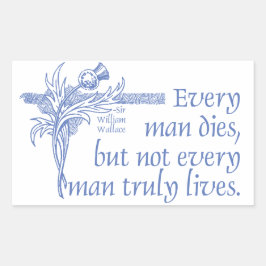 Scottish Quote, Sir William Wallace, distel Rechthoekige Sticker