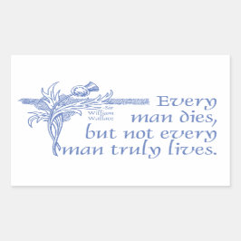 Scottish Quote, Sir William Wallace, distel Rechthoekige Sticker