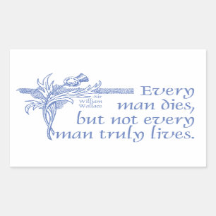 Scottish Quote, Sir William Wallace, distel Rechthoekige Sticker