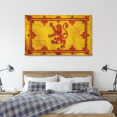 Scottish Rampant Lion Canvas (Insitu (Slaapkamer))