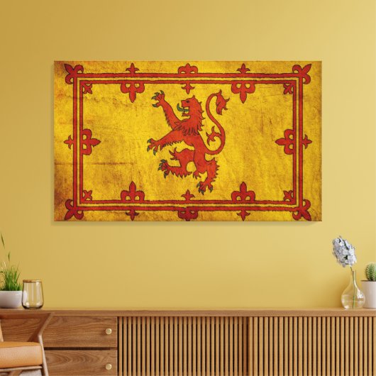 Scottish Rampant Lion Canvas (Insitu (Woonkamer))