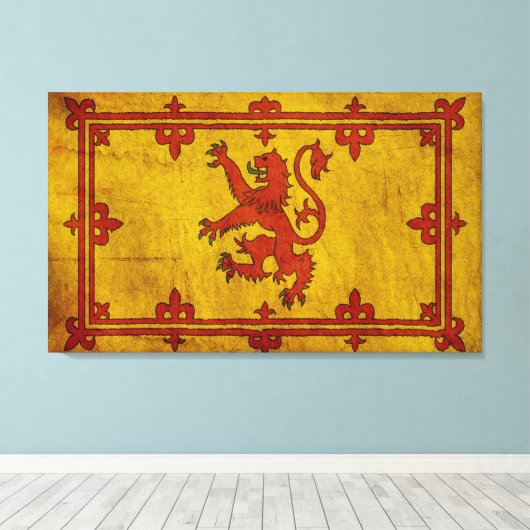 Scottish Rampant Lion Canvas (Insitu (Houten vloer))