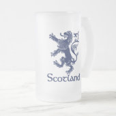 Scottish Rampant Lion Navy Blue Matglas Bierpul (Voorkant rechts)