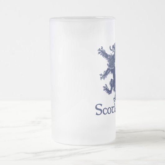 Scottish Rampant Lion Navy Blue Matglas Bierpul (Center)