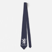 Scottish Rampant Lion Navy Blue Stropdas (Voorkant)