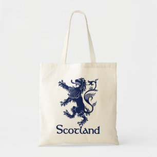 Scottish Rampant Lion Navy Blue Tote Bag