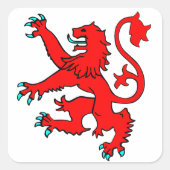 Scottish Rampant Lion Vierkante Sticker (Voorkant)