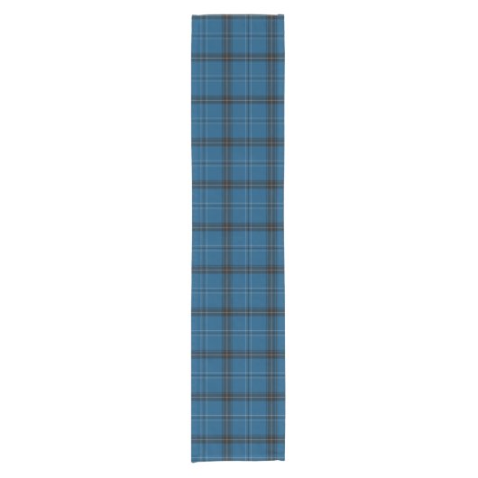 Scottish Ramsay Blue Tartan Korte Tafelloper (Voorkant)