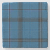Scottish Ramsay Blue Tartan Stenen Onderzetter (Voorkant)