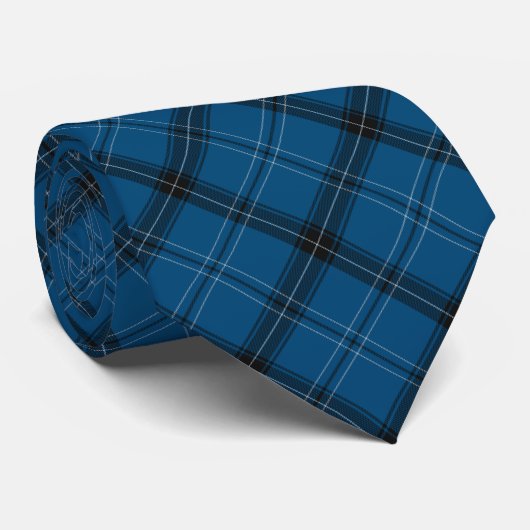 Scottish Ramsay Blue Tartan Stropdas (Opgerold)