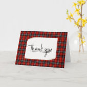 Scottish Red Black Tartan Plaid Kaart (Gele Bloem)