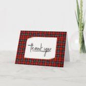 Scottish Red Black Tartan Plaid Kaart (Voorkant)