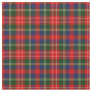Scottish Red Green Pset Tartan Fabric Stof