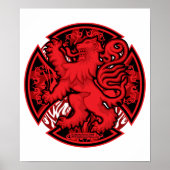 Scottish Red Lion Cross Poster (Voorkant)