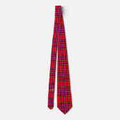Scottish Red Paars Oranje Tartan Pset Pattern Stropdas (Achterkant)