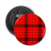 Scottish Red Tartan Button Flesopener (Voorkant)