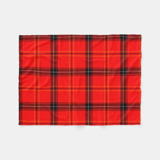 Scottish Red Tartan Fleece Deken (Voorkant (Horizontaal))