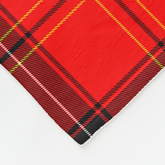 Scottish Red Tartan Fleece Deken (Hoek)