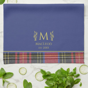 Scottish Red Tartan Gepersonaliseerd aangepaste na Theedoek