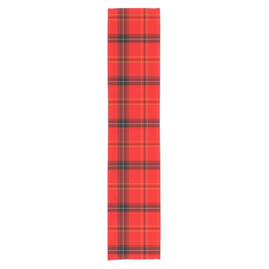 Scottish Red Tartan Korte Tafelloper (Voorkant)