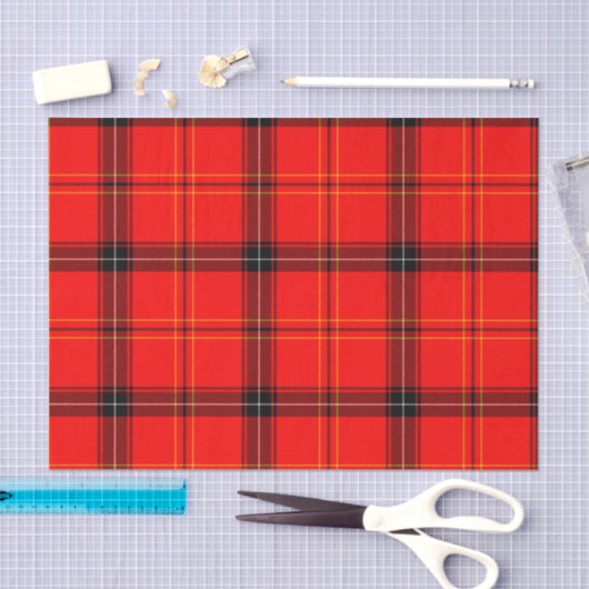 Scottish Red Tartan Tissuepapier (Craft)