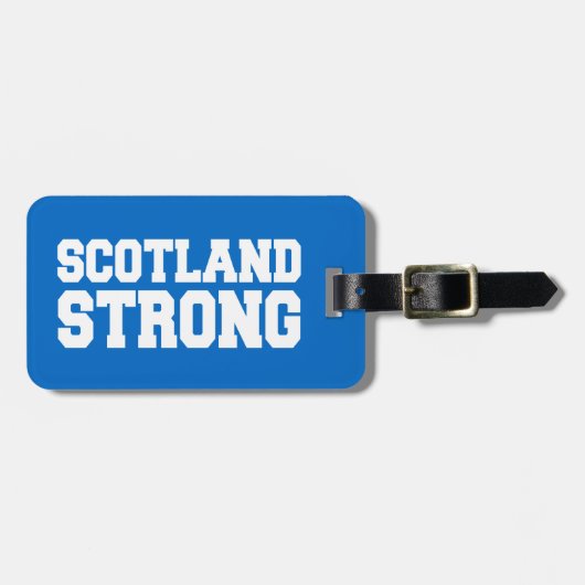 Scottish Referendum Scotland Independent on Blue Bagagelabel (Voorkant horizontaal)