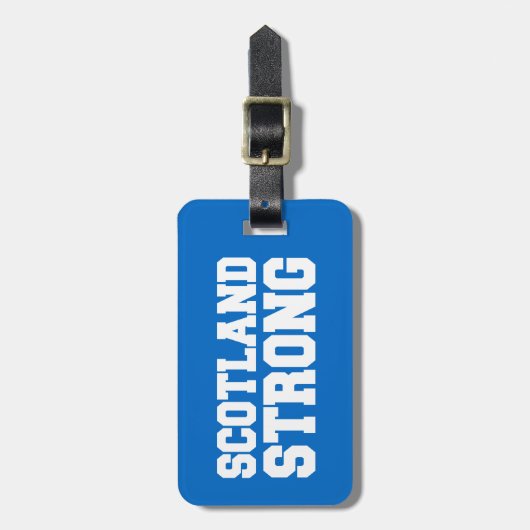 Scottish Referendum Scotland Independent on Blue Bagagelabel (Voorkant verticaal)
