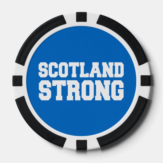 Scottish Referendum Scotland Independent on Blue Poker Chips (Voorkant)