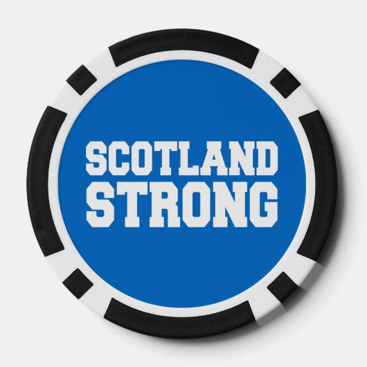 Scottish Referendum Scotland Independent on Blue Poker Chips (Achterkant)