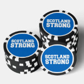 Scottish Referendum Scotland Independent on Blue Poker Chips (Opstapeling)
