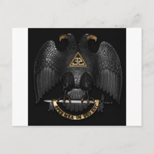 Scottish Rite 32 Degree Mason Eagle Briefkaart