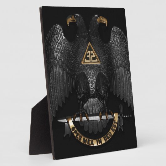 Scottish Rite 32 Degree Mason Eagle Fotoplaat (Zijkant)