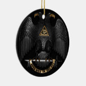 Scottish Rite 32 Degree Mason Eagle Keramisch Ornament (Rechts)