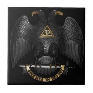 Scottish Rite 32 Degree Mason Eagle Tegeltje