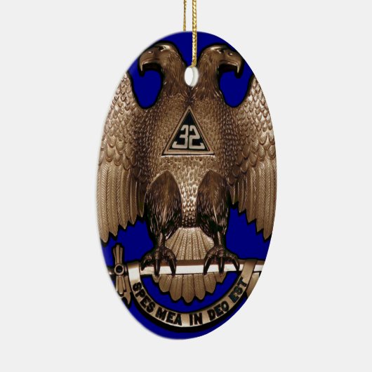 Scottish Rite 32 Degree Royal Blue Keramisch Ornament (Rechts)