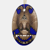 Scottish Rite 32 Degree Royal Blue Keramisch Ornament (Links)