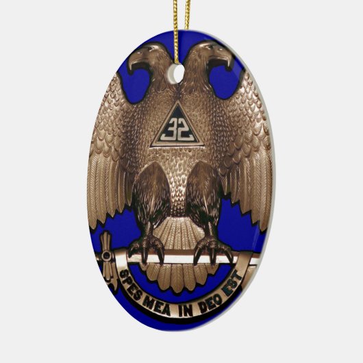 Scottish Rite 32 Degree Royal Blue Keramisch Ornament (Links)