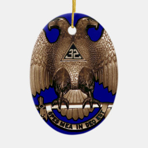 Scottish Rite 32 Degree Royal Blue Keramisch Ornament