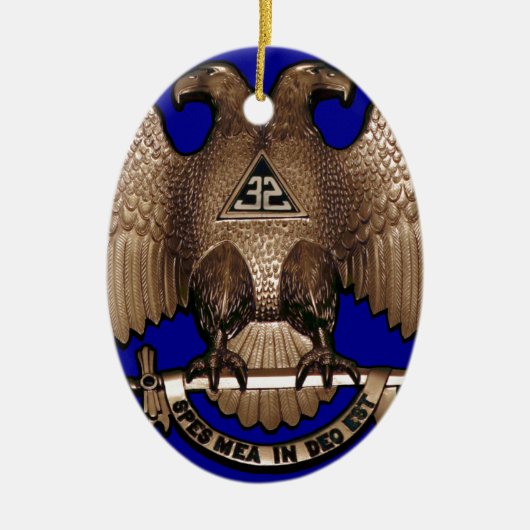 Scottish Rite 32 Degree Royal Blue Keramisch Ornament (Voorkant)