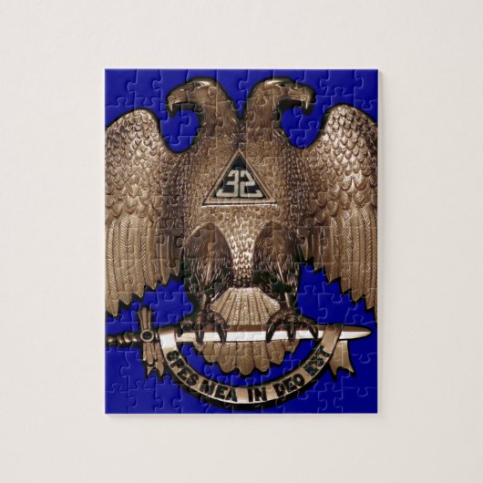 Scottish Rite 32 Degree Royal Blue Legpuzzel (Verticaal)