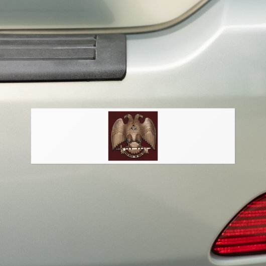 Scottish Rite 32 graden Mason Double Eagle Red Bumpersticker (Op auto)