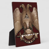 Scottish Rite 32 graden Mason Double Eagle Red Fotoplaat (Zijkant)