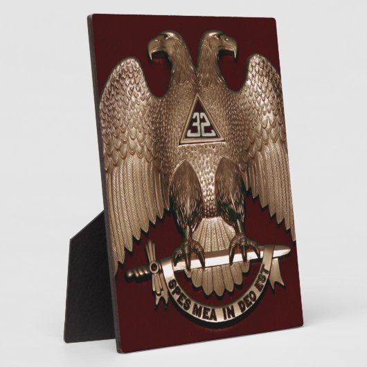 Scottish Rite 32 graden Mason Double Eagle Red Fotoplaat (Zijkant)